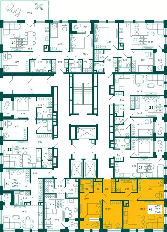 3-комнатная квартира: Уфа, улица Расула Гамзатова (73.48 м) - Фото 2