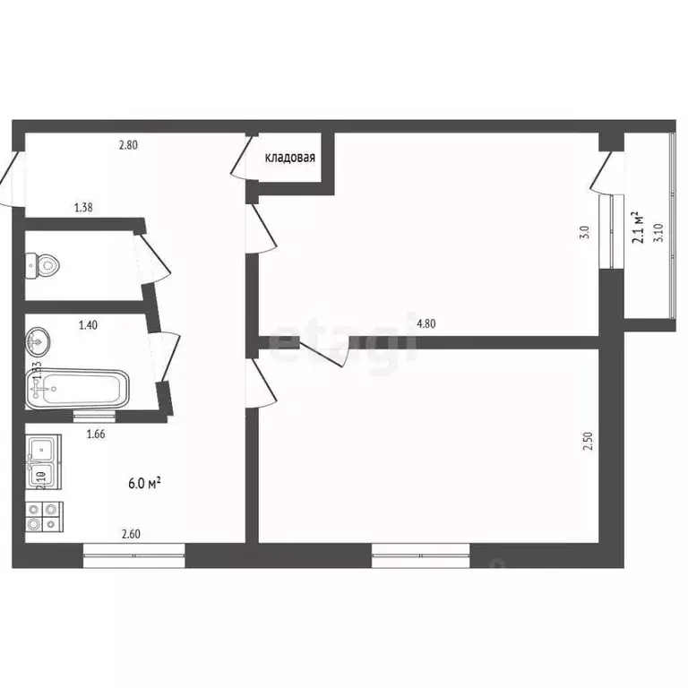 2-к кв. Московская область, Пушкино Заветы Ильича мкр, Железнодорожная ... - Фото 1