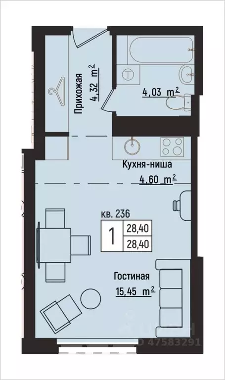 1-к кв. Нижегородская область, Нижний Новгород Литературная ул., 5 ... - Фото 1