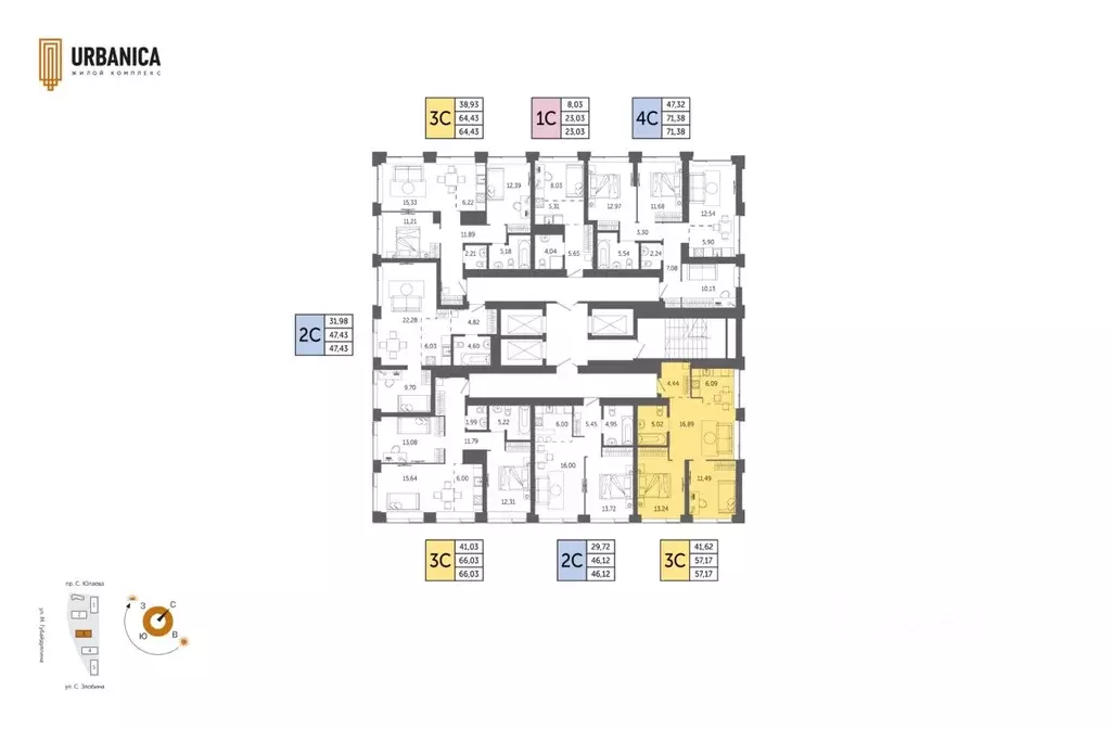 3-к кв. Башкортостан, Уфа Зеленая Роща жилрайон, Урбаника жилой ... - Фото 2