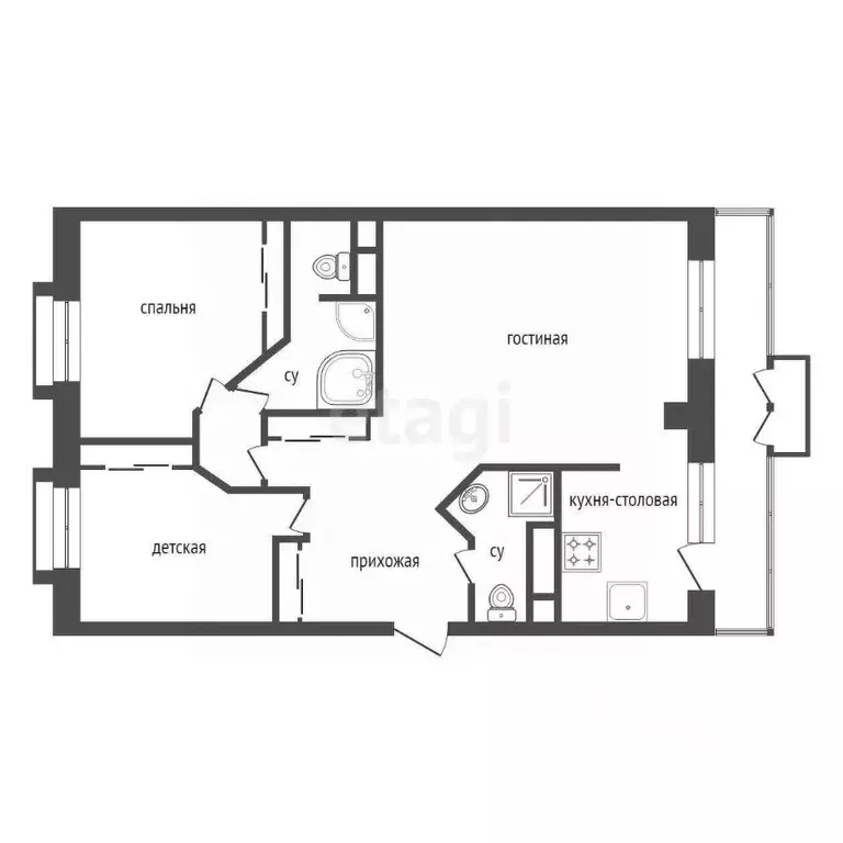 3-к кв. Красноярский край, Красноярск ул. Молокова, 1к2 (117.1 м) - Фото 1