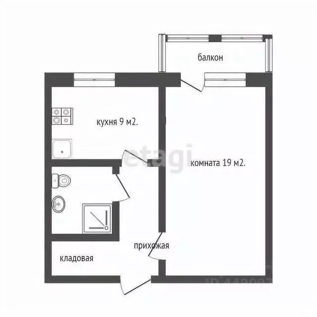 1-к кв. Смоленская область, Смоленск ул. Попова, 120 (41.0 м) - Фото 1