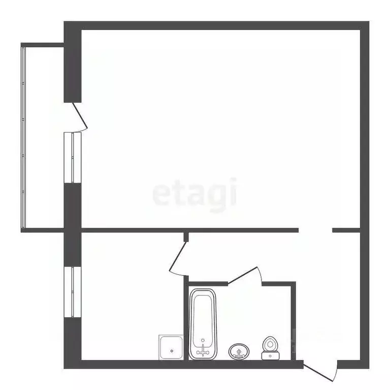 1-к кв. Красноярский край, Красноярск Вокзальная ул., 14 (31.2 м) - Фото 2