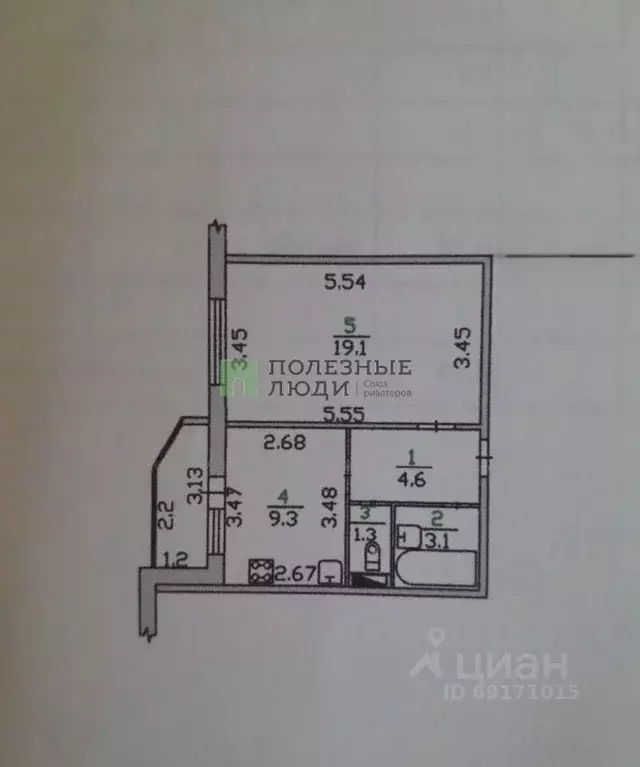 1-к кв. Орловская область, Орел бул. Молодежи, 1 (37.4 м) - Фото 2