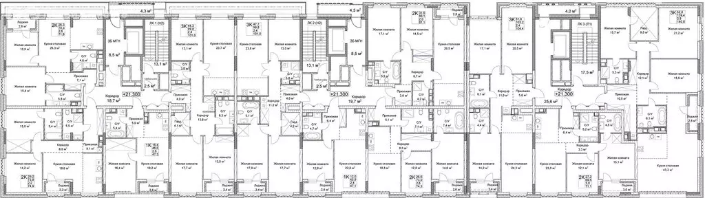 3-комнатная квартира: Нижний Новгород, Новая улица, 38 (140.8 м) - Фото 2