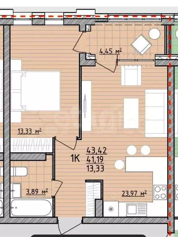 1-к кв. Ярославская область, Ярославль ул. Спасская, 6 (41.7 м) - Фото 2