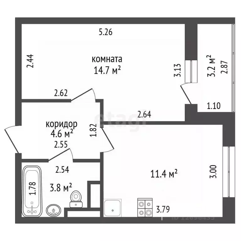 1-к кв. Москва Рязановское поселение, ул. Логинова, 7к1 (34.5 м) - Фото 2