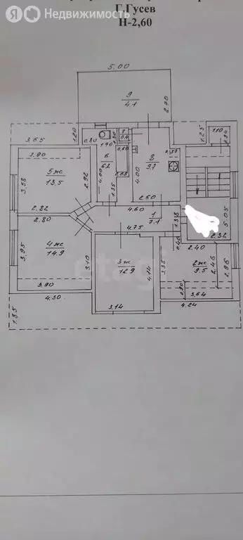 4-комнатная квартира: Гусев, Октябрьская улица, 10 (78.3 м) - Фото 1