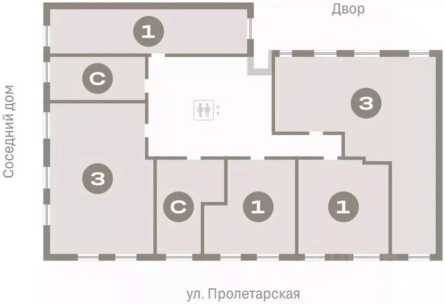 Студия Курганская область, Курган Центральный жилрайон, Дом Кино жилой ... - Фото 2