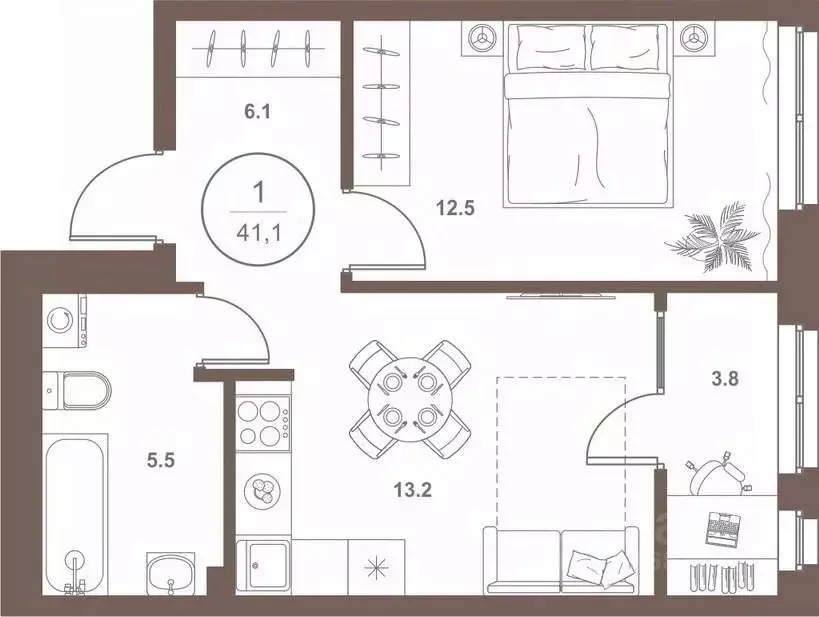 1-к кв. Пензенская область, Пенза Арбеково жилрайон, Дальнее Арбеково ... - Фото 2