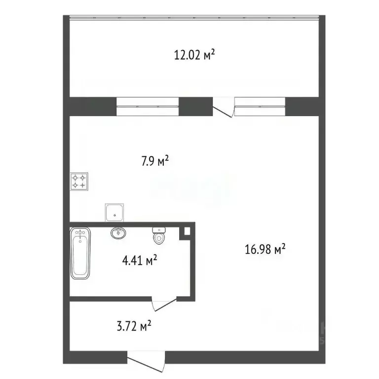 Студия Красноярский край, Красноярск городской округ, пос. Солонцы ул. ... - Фото 2