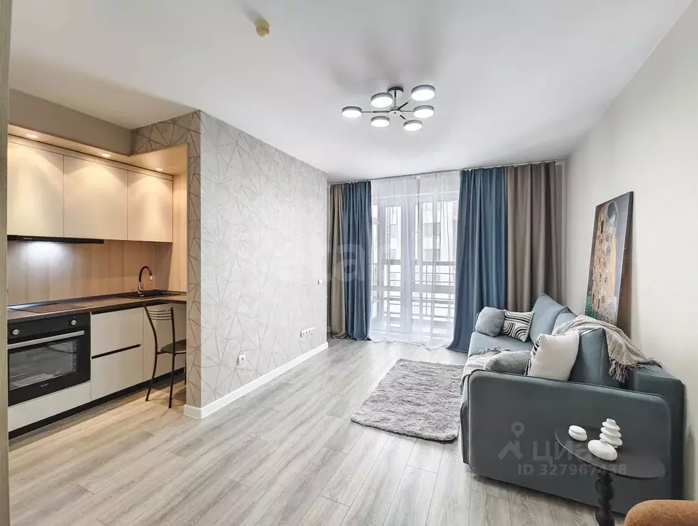 Студия Тюменская область, Тюмень ул. Ю.-Р.Г. Эрвье, 24к1 (29.4 м) - Фото 2