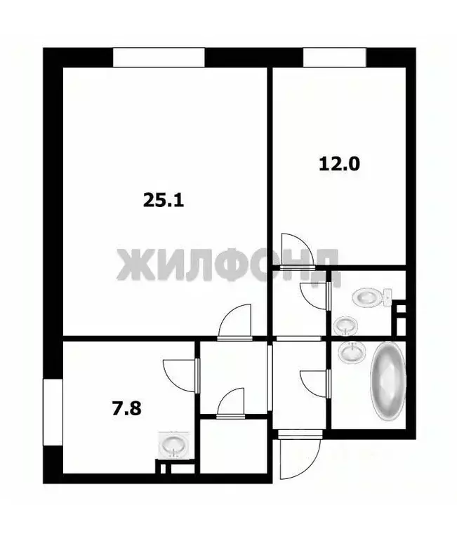 2-к кв. Новосибирская область, Новосибирск ул. В. Высоцкого, 52/3 ... - Фото 0