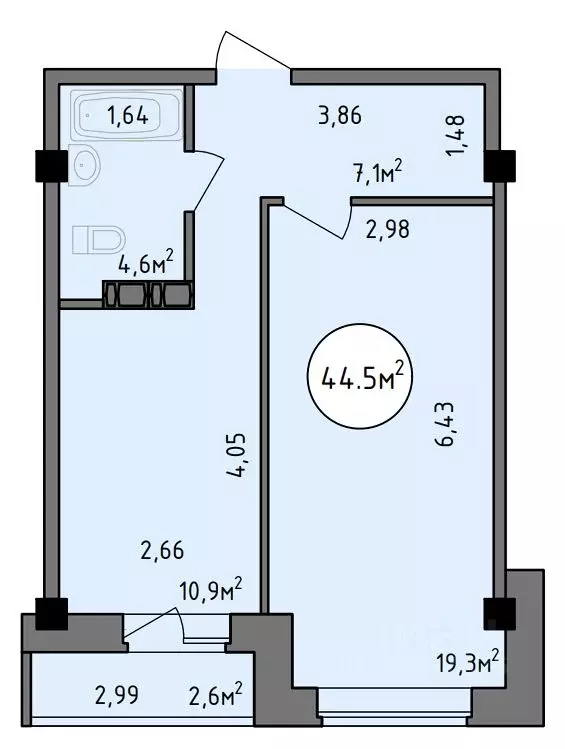 1-к кв. Хакасия, Абакан Советская ул., 123 (44.5 м) - Фото 1
