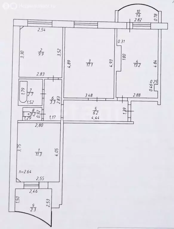 3-комнатная квартира: Казань, улица Академика Глушко, 20А (64.9 м) - Фото 1