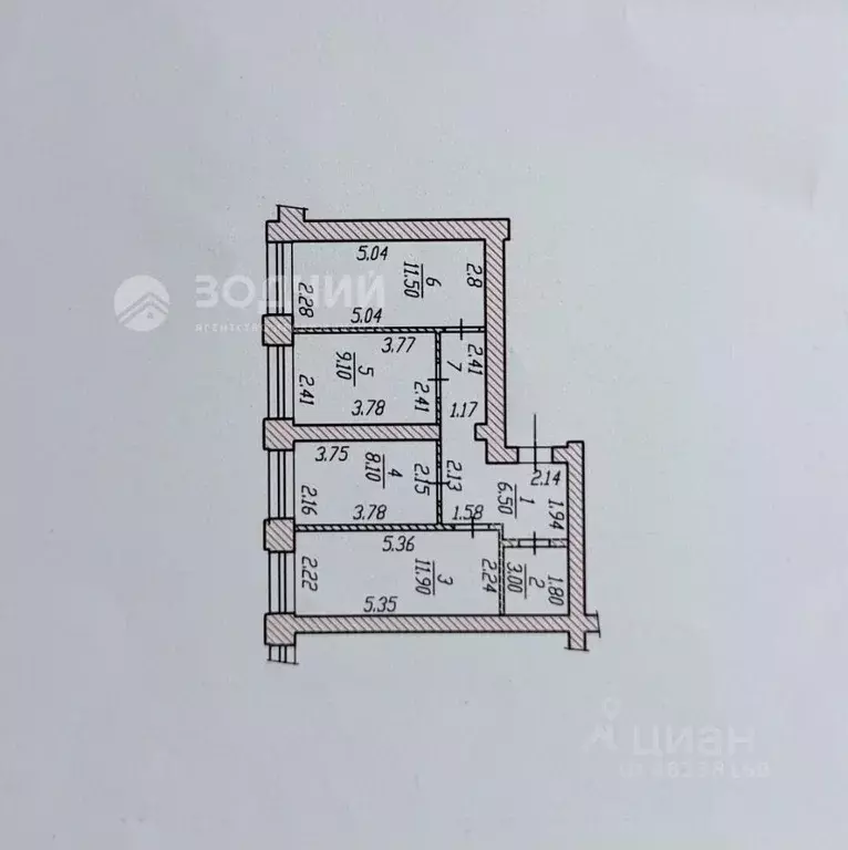3-к кв. Чувашия, Чебоксары ул. Академика Королева, 13 (52.9 м) - Фото 2