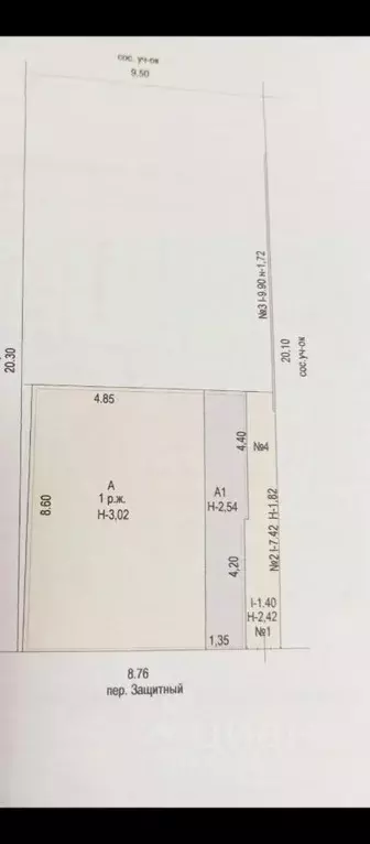 Участок в Ростовская область, Ростов-на-Дону Защитный пер., 17 (2.0 ... - Фото 1