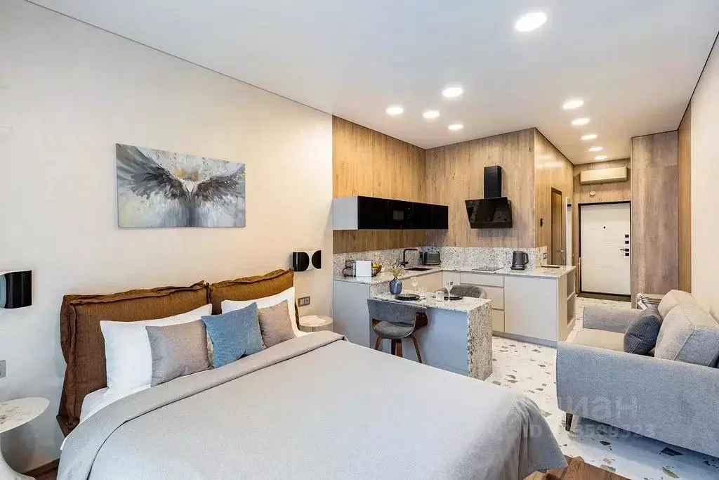 Студия Калининградская область, Зеленоградск ул. Гагарина, 87 (29.0 м) - Фото 1