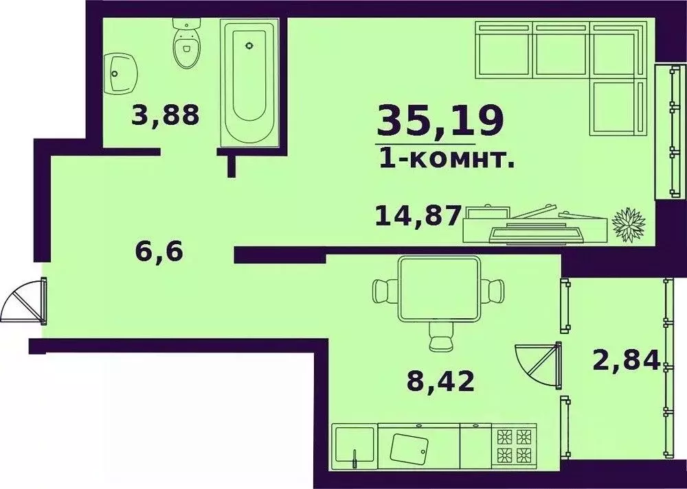 1-к кв. Ульяновская область, Ульяновск ул. Народного учителя Латышева, ... - Фото 0