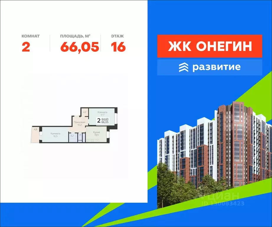 2-к кв. Московская область, Подольск Красная Горка мкр, ул. Садовая, ... - Фото 1