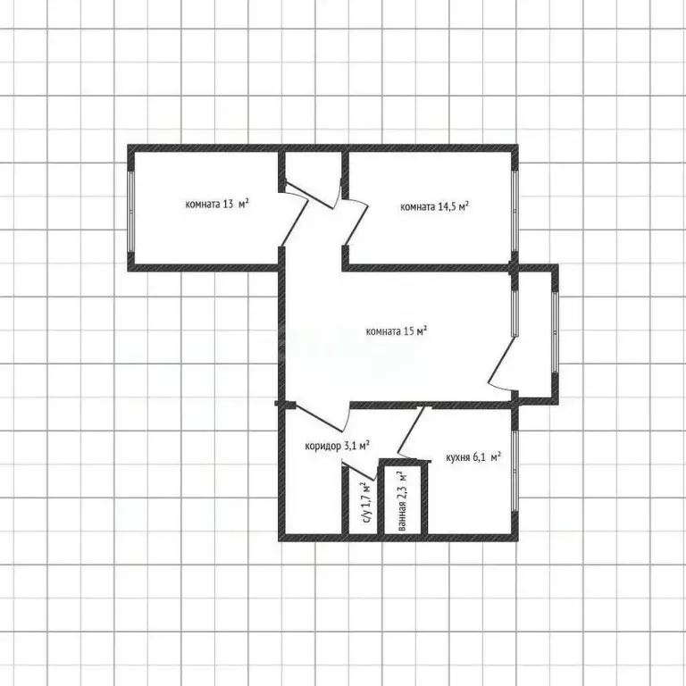 3-к кв. Адыгея, Майкоп Краснооктябрьская ул., 67 (55.7 м) - Фото 1
