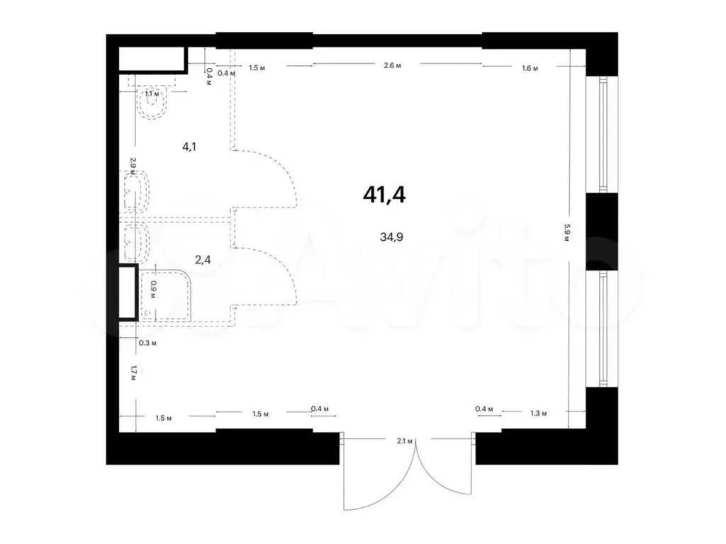 Продам помещение свободного назначения, 41.4 м - Фото 0