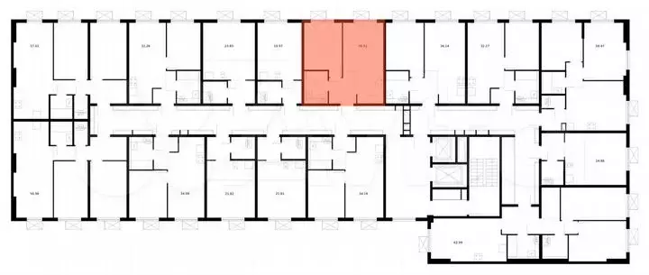 1-к. квартира, 36м, 8/9эт. - Фото 1