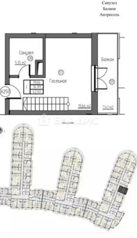 Квартира-студия: Светлогорск, улица Верещагина, 10 (42.6 м) - Фото 0