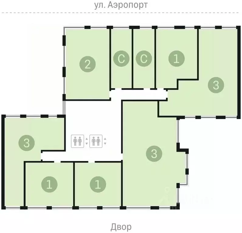 1-к кв. Новосибирская область, Новосибирск ул. Аэропорт, 23/1 (51.27 ... - Фото 1