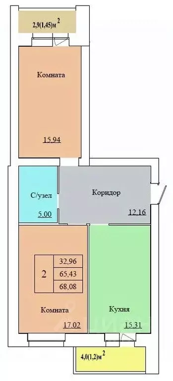 2-к кв. Ярославская область, Ярославль ул. Белинского, 17А (68.08 м) - Фото 0