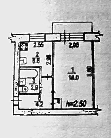 1-к. квартира, 31 м, 5/5 эт. - Фото 0