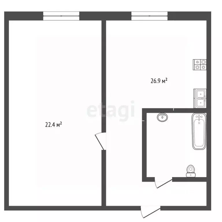 2-к кв. Крым, Феодосия ш. Симферопольское, 24Е (59.3 м) - Фото 1