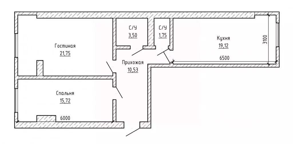 2-к кв. Кабардино-Балкария, Нальчик ул. Тлостанова (72.4 м) - Фото 2