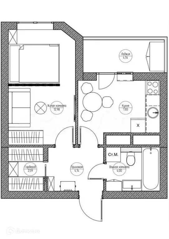 Продаётся 1-к квартира, 34.4 м - Фото 0