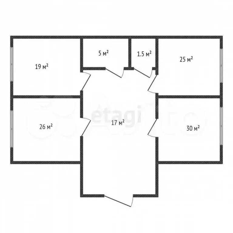 3-к. квартира, 124,5 м, 4/5 эт. - Фото 0