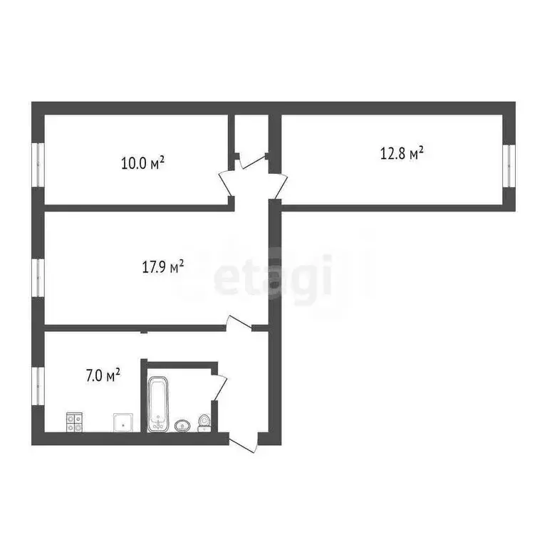 3-комнатная квартира: Вологда, Мишкольцская улица, 11 (54.8 м) - Фото 1