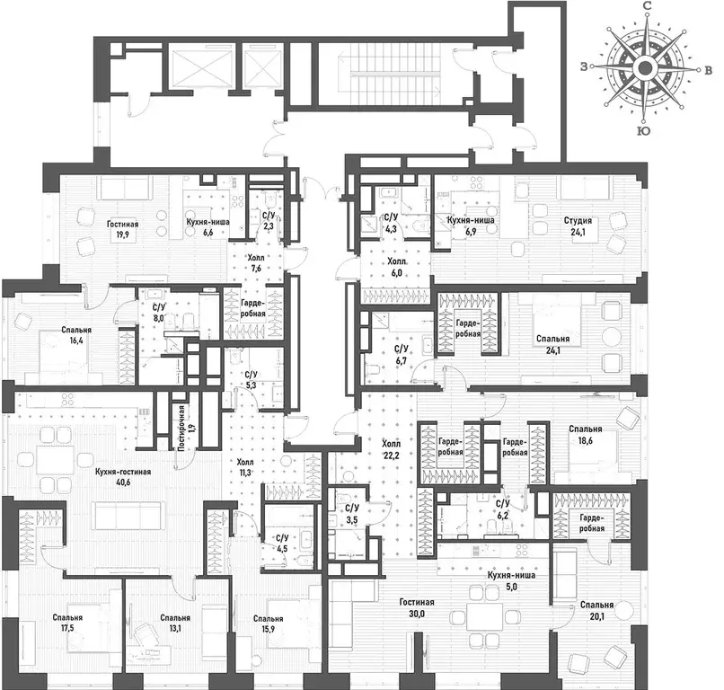 4-к кв. Москва Рубцовско-Дворцовая ул., 4 (137.1 м) - Фото 1