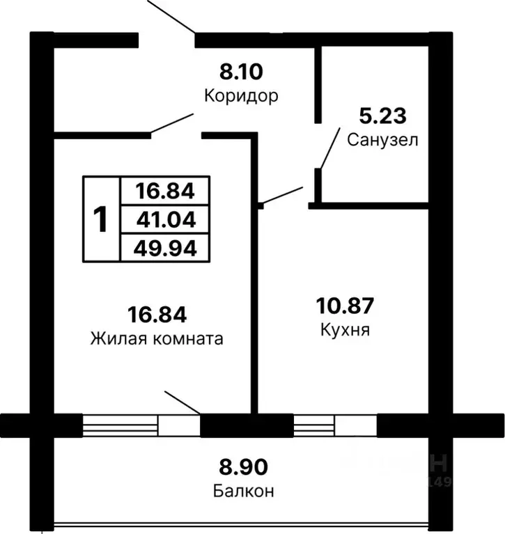 1-к кв. Самарская область, Самара ул. Максима Горького, 58Б (49.94 м) - Фото 1