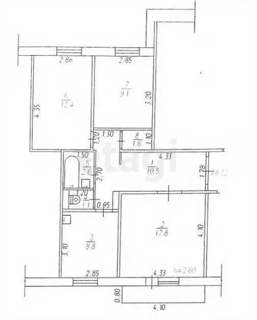 3-к кв. Кемеровская область, Полысаево г. Ленинск-Кузнецкий ... - Фото 2