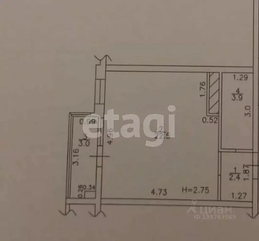 Студия Краснодарский край, Анапа Анапское ш., 24к4 (28.8 м) - Фото 2