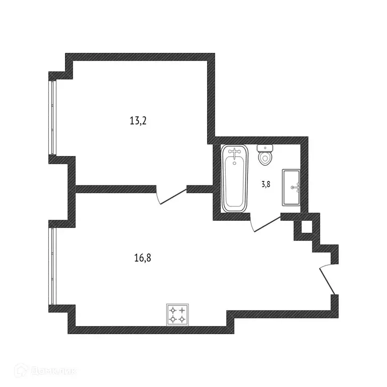 Продаётся 1-к квартира, 39.4 м - Фото 1