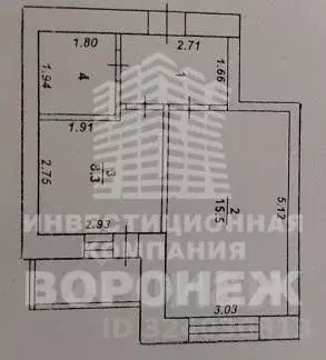 1-к кв. Воронежская область, Воронеж ул. Федора Тютчева, 99 (31.8 м) - Фото 2