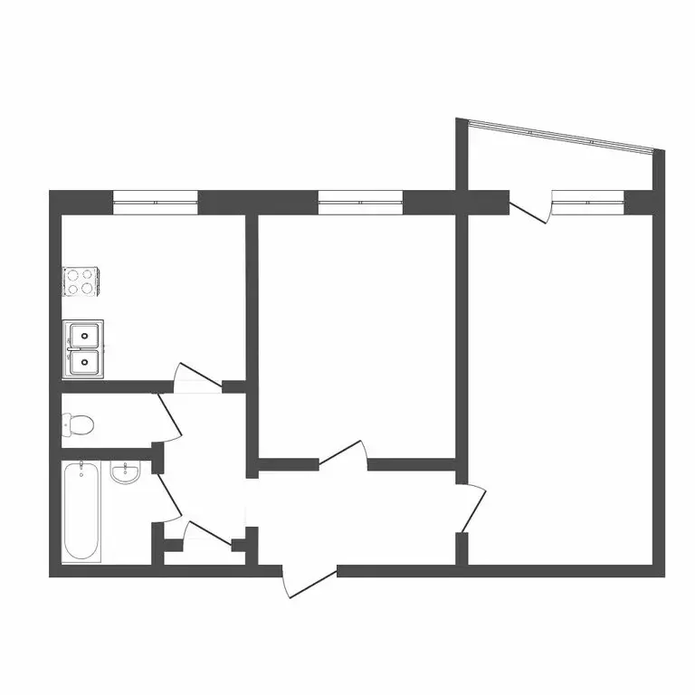 2-комнатная квартира: Тюмень, улица 30 лет Победы, 58 (42.1 м) - Фото 0