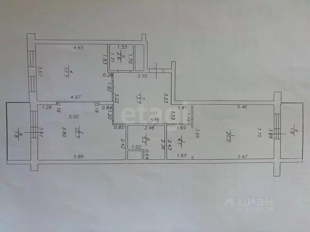 3-к кв. Татарстан, Казань ул. Адоратского, 1Б (84.0 м) - Фото 2