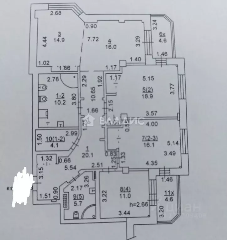 3-к кв. Ростовская область, Ростов-на-Дону ул. Еременко, 56/7 (130.0 ... - Фото 1