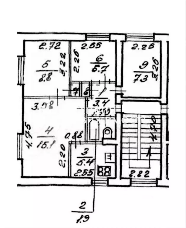 4-к кв. Санкт-Петербург просп. Народного ополчения, 31 (49.0 м) - Фото 2