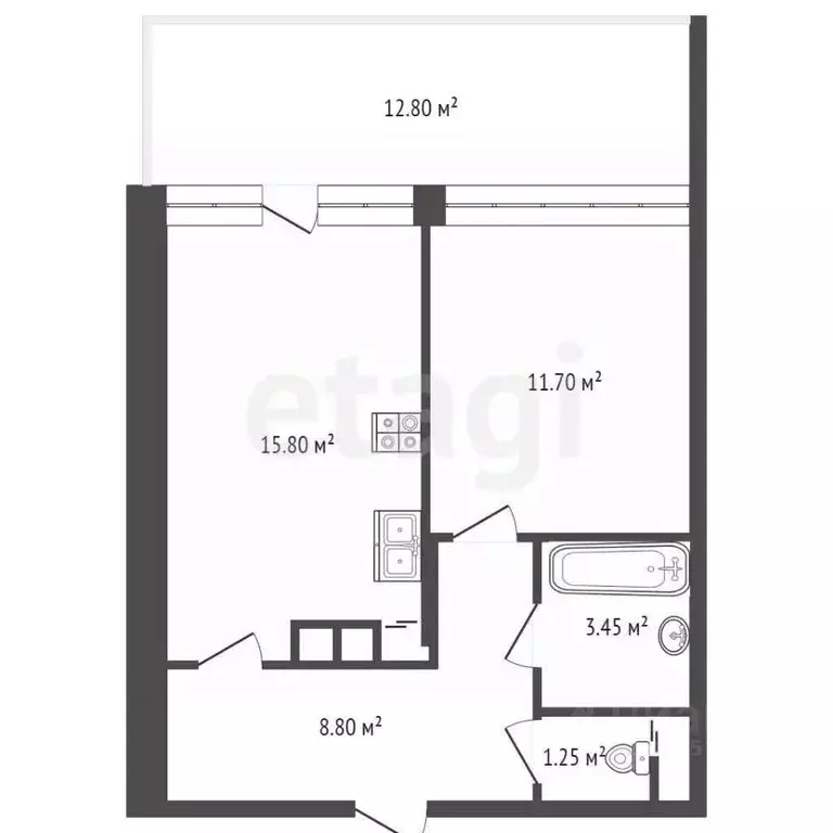 1-к кв. Ростовская область, Ростов-на-Дону просп. 40-летия Победы, 97г ... - Фото 2