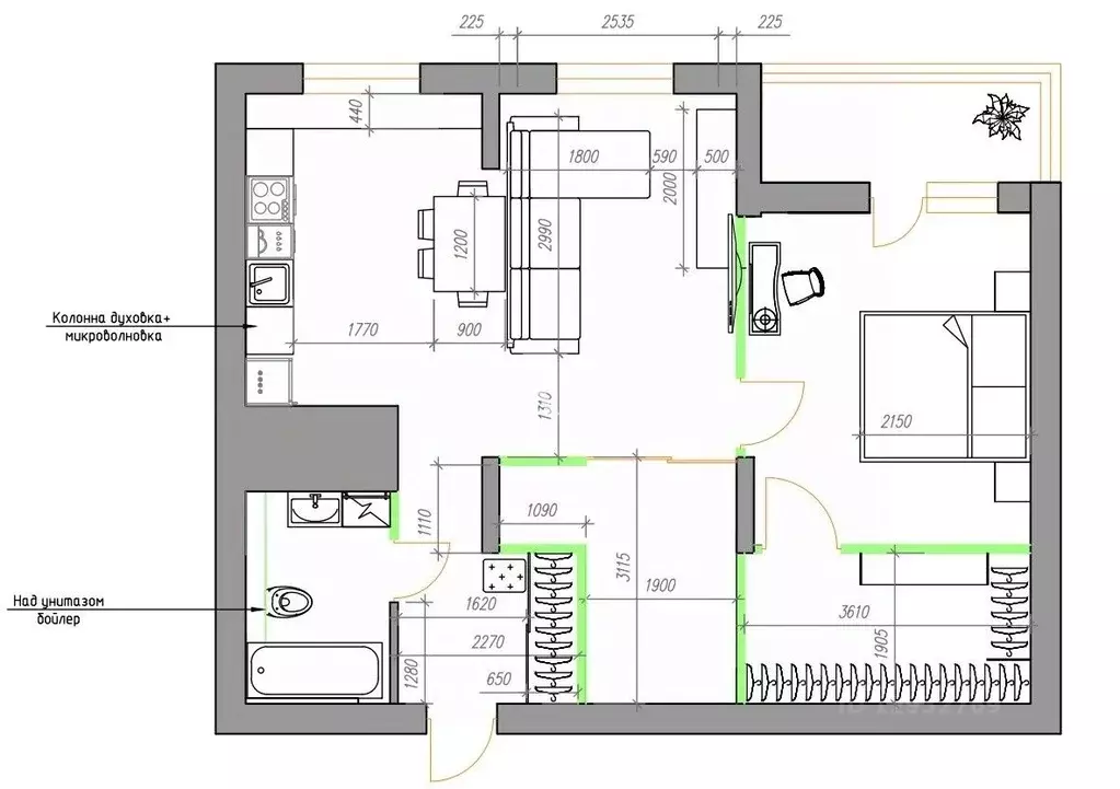 2-к кв. Пензенская область, Пенза ул. Мира, 40 (66.0 м) - Фото 2