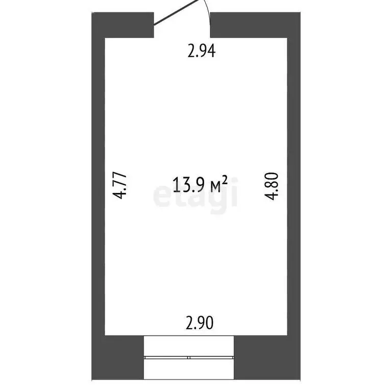 1к в -комнатной квартире (13.9 м) - Фото 1
