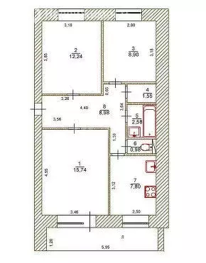 3-комнатная квартира: Ульяновск, улица Гафурова, 5А (62.3 м) - Фото 0